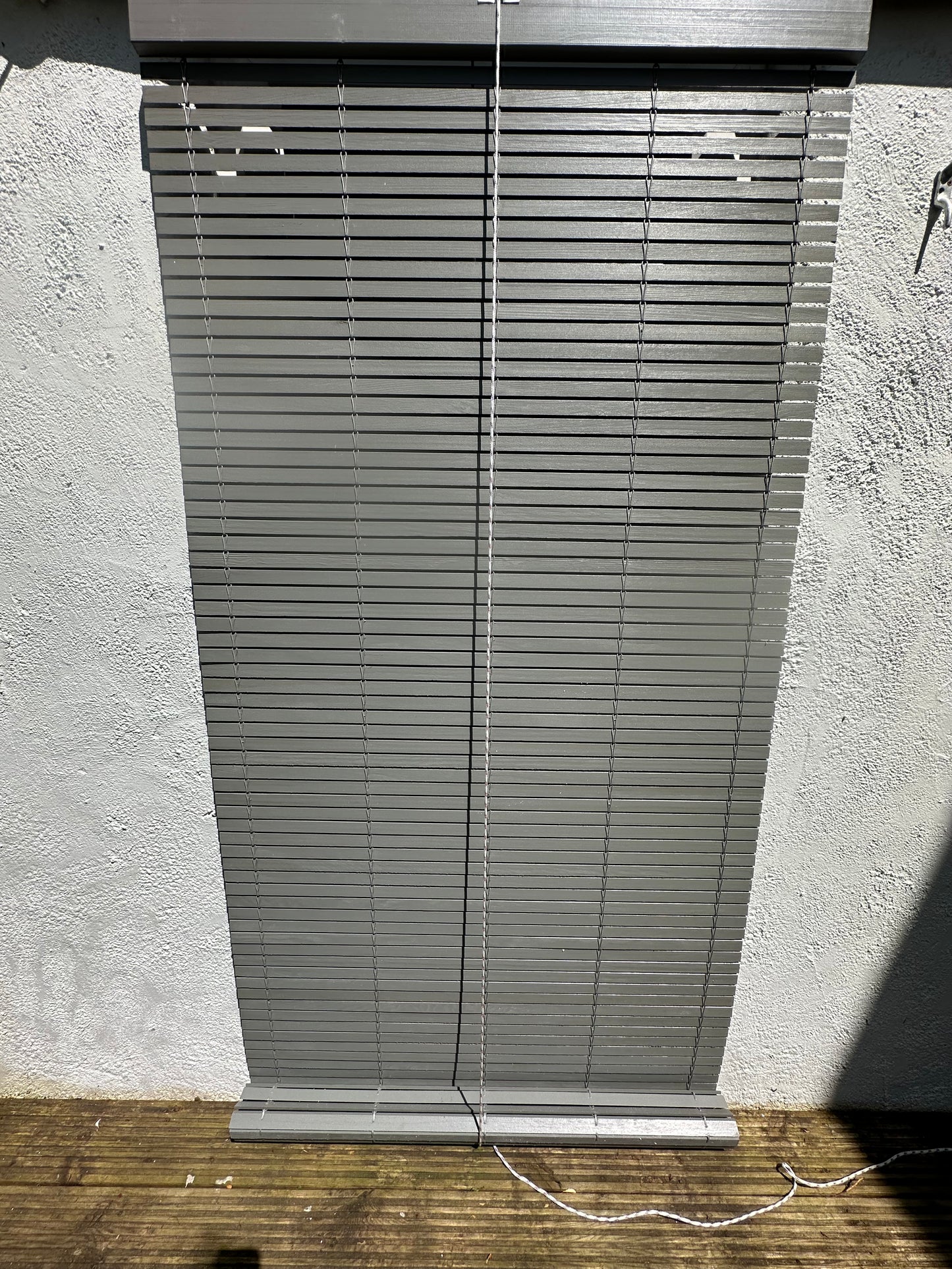 Outdoor Wooden Blind - Grey