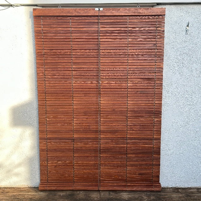 Outdoor Wooden Blind - Cherrywood