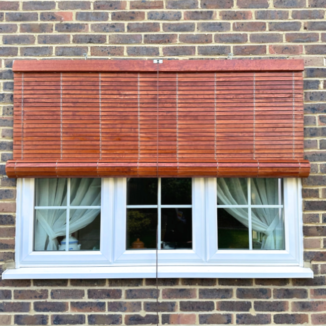 Outdoor Wooden Blind - Cherrywood