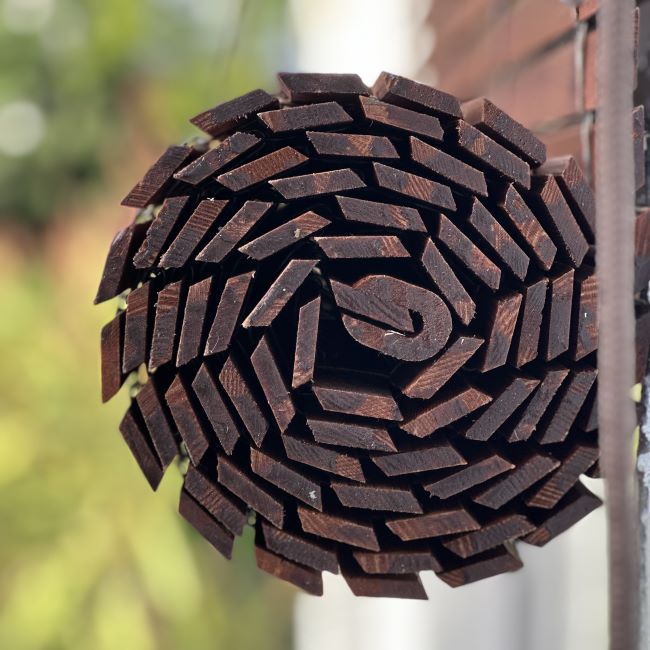 Outdoor Wooden Blind - Cherrywood