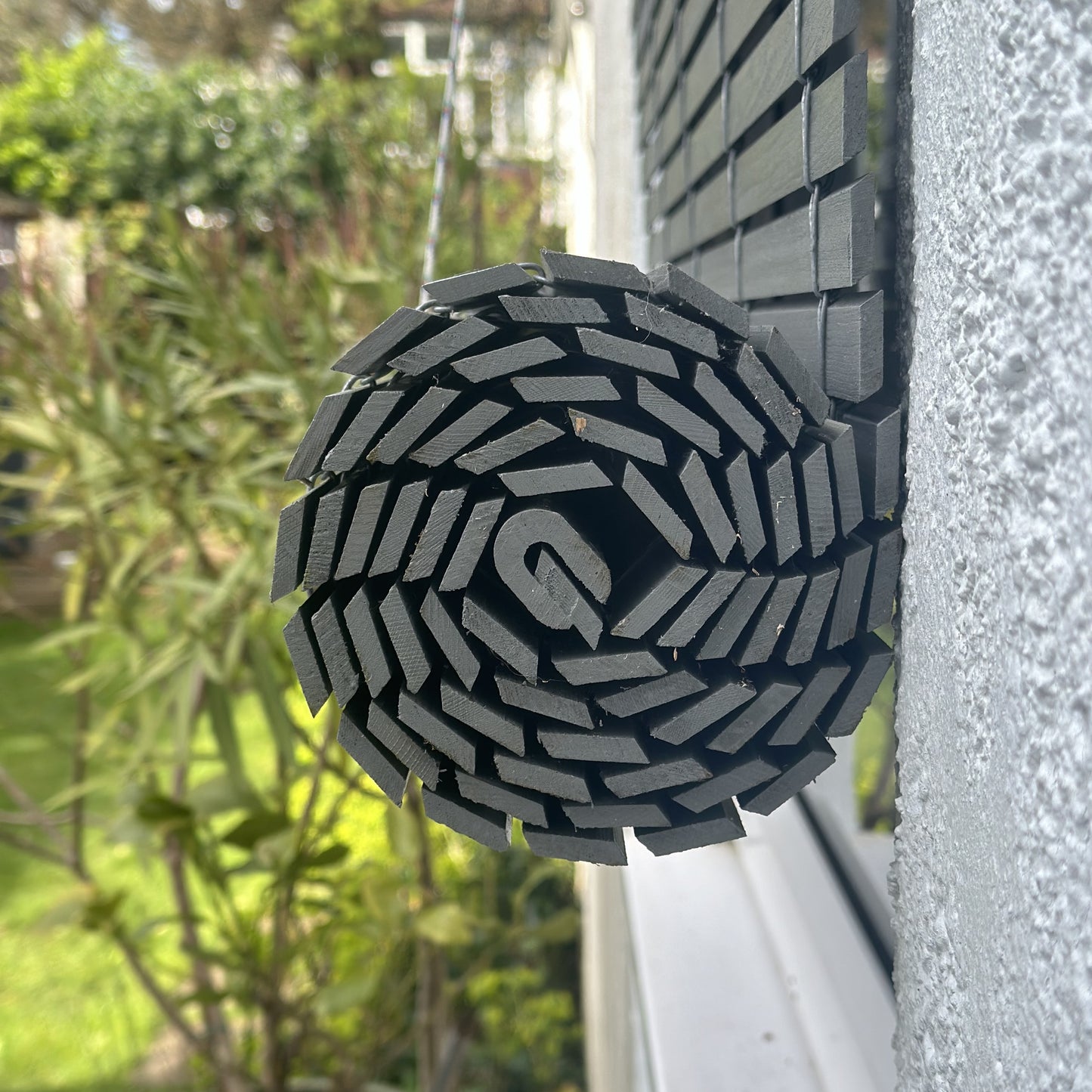 Outdoor Wooden Blind - Grey