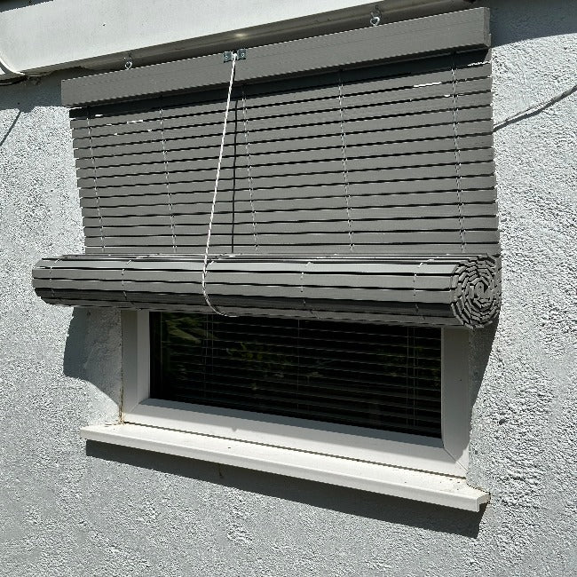 Outdoor Wooden Blind - Grey