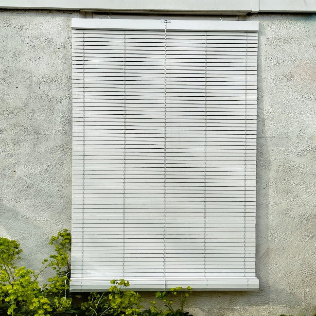 Outdoor Wooden Blind - White
