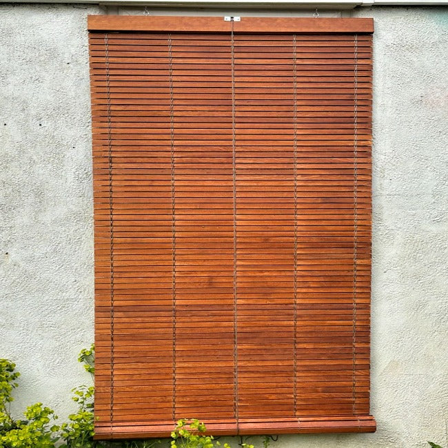 Outdoor Wooden Blind - Cherrywood